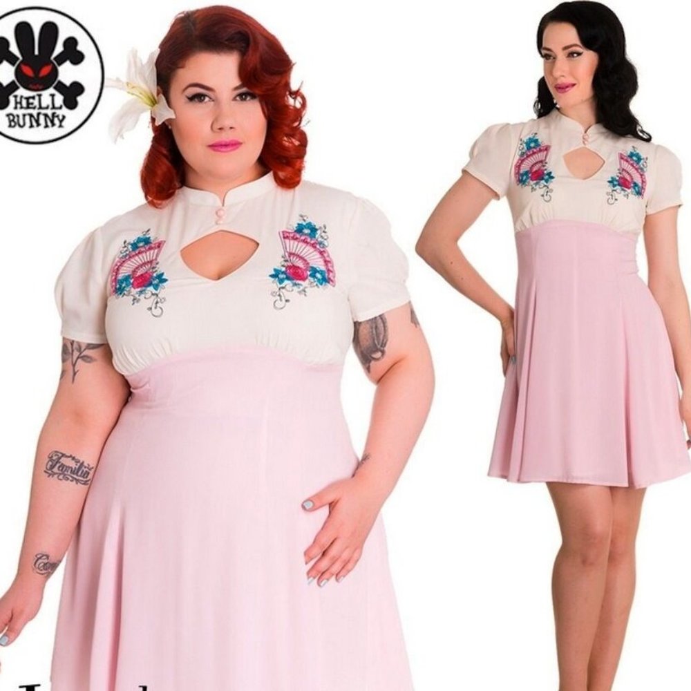 NWOT! Hell Bunny Kyoto Fan dress